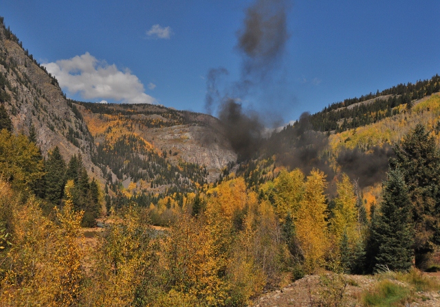 fall foliage along the route